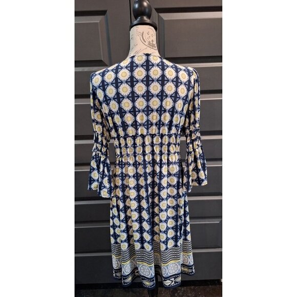 Max Edition Blue Print Dress/Pre-owned, Size Large EUC - Picture 2 of 5